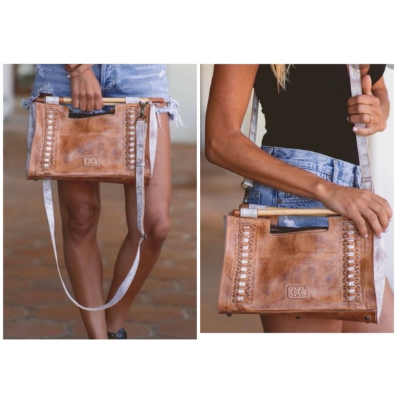 Bed Stu Tan and Pink Shoulder Bag - Picture 14 of 15